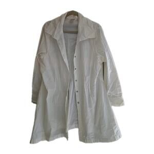 XCVI White Long Length Sleeve Tunic Lagenlook Button Down Shirt Womans Size 2X